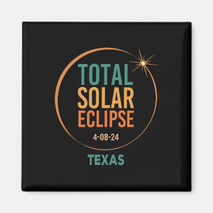 Aimant Solar Eclipse Texas 8 avril 2024 Totalité