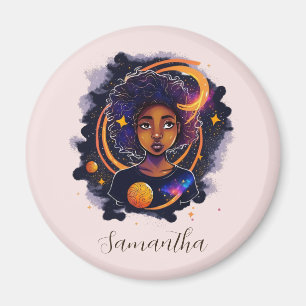 Aimant Solar System Afro Woman