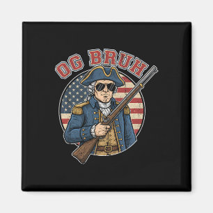Aimant Soldat Colonial Og Bruh Drôle Vintage Patriotique