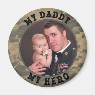 Aimant Soldat militaire mon papa mon cadre de photo de