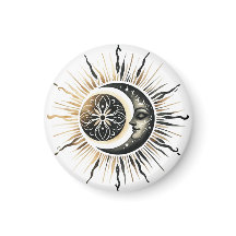 Aimant Soleil et Lune | Aimant Frigo Céleste