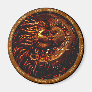 Aimant Soleil, Lune, Cadeaux Embrassés