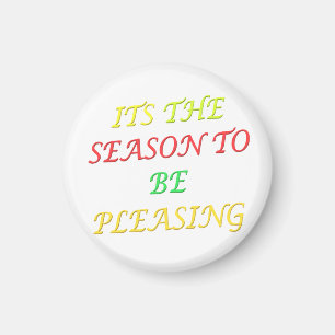 Aimant Son beau logo de Noël de saison mixte
