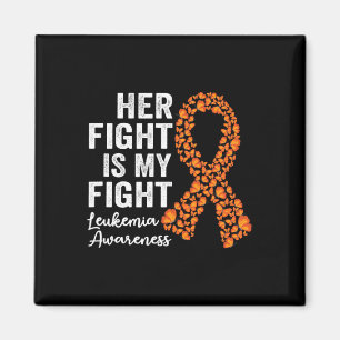 Aimant Son combat est mon combat orange soutien Leukemia
