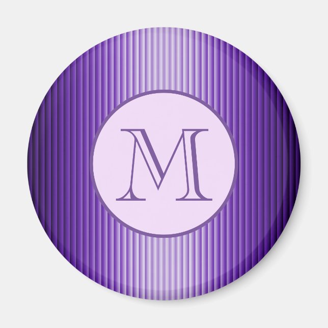Aimant Sophistication Snazzy Purple Stripes Lumineuses Pe (Devant)
