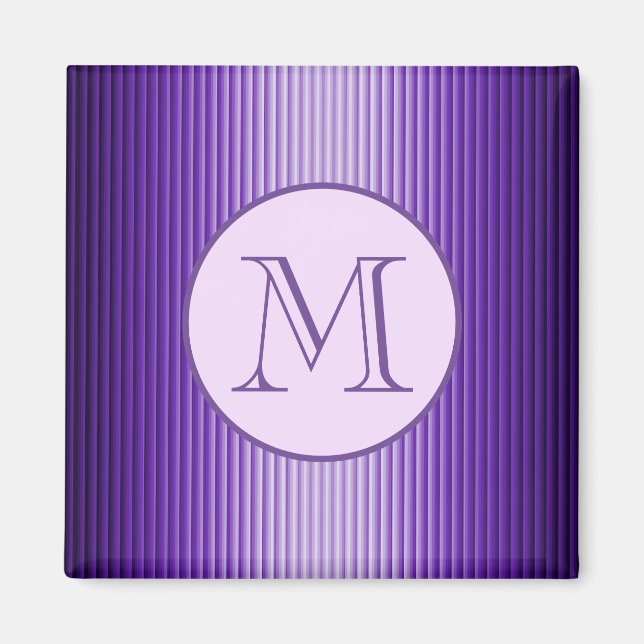 Aimant Sophistication Snazzy Purple Stripes Lumineuses Pe (Devant)