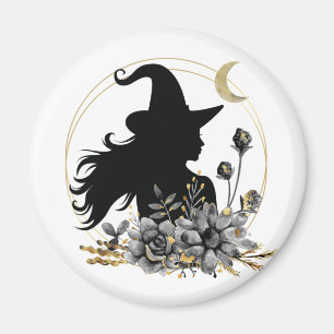 Aimant Sorcière d'Halloween contemporaine moderne