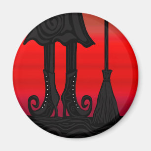 Aimant sorcière noire d'Halloween