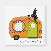Sorcières avec hitch Halloween remorque rv camper