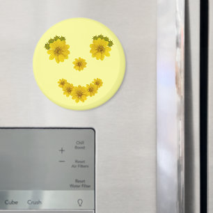 Aimant Sourire floral heureux