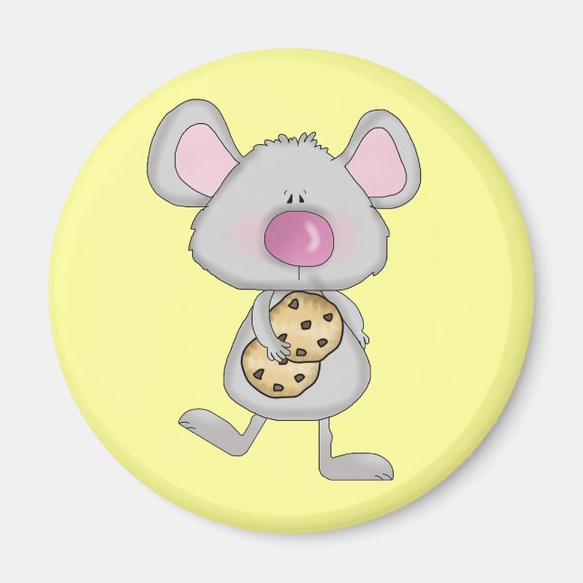 Aimant Souris avec Cookies T-shirts et cadeaux (Devant)