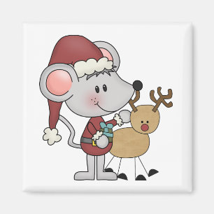 Aimant Souris de Noël et