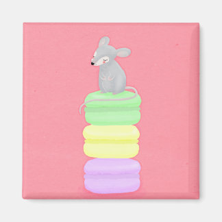 aimant souris et macarons
