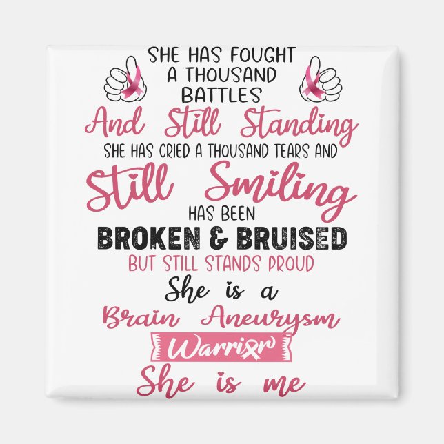 Aimant Soutenez les dons de guerrier d'Aneurysme cérébral (Devant)