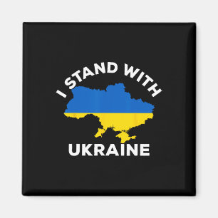 Aimant Soutenez l'Ukraine Je suis avec l'Ukraine Carte uk
