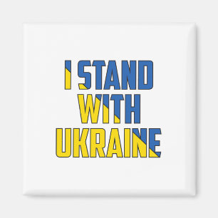 Aimant Soutenez l'Ukraine Je suis avec l'Ukraine Drapeau 