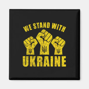Aimant Soutenez l'Ukraine - Nous sommes aux côtés de l'Uk