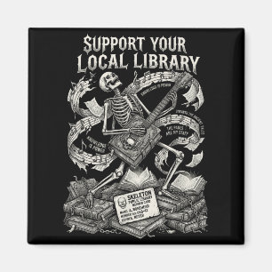 Aimant Soutenez votre librairie locale gothique 
