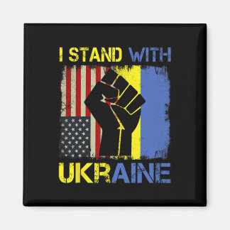 Aimant Soutenir l'Ukraine Je suis avec l'Ukraine Drapeau