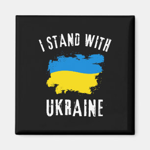 Aimant Soutenir l'Ukraine Je suis avec l'Ukraine Drapeau