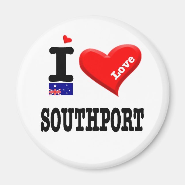 Aimant SOUTHPORT - J'aime (Devant)