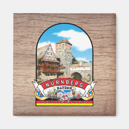 Aimant Souvenir allemand de Nuremberg Vintages