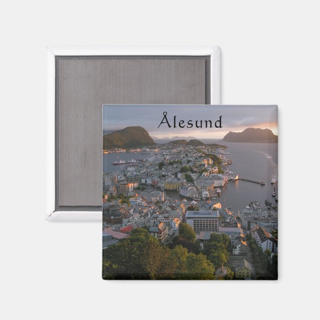 Aimant Souvenir d'Alesund (Recto/Verso)