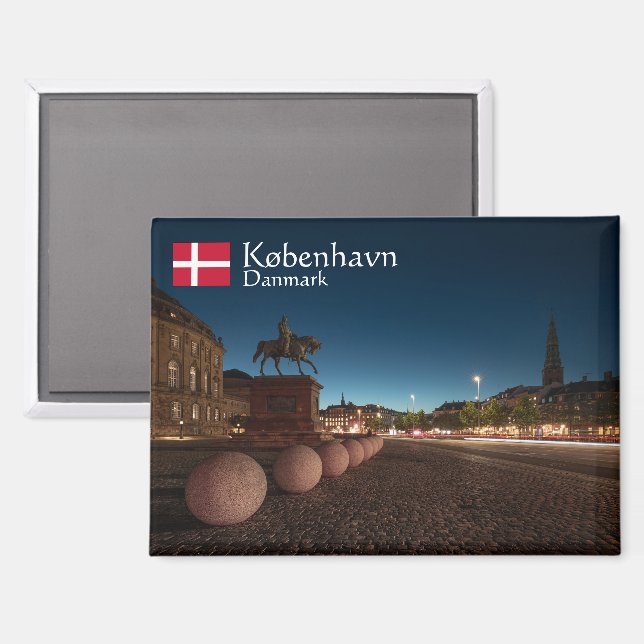 Aimant Souvenir de Copenhague (Recto/Verso)
