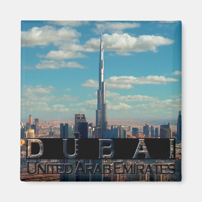 Aimant Souvenir de Dubaï UAE (Devant)