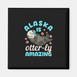 Aimant Souvenir de vacances de loutre de mer d'Alaska