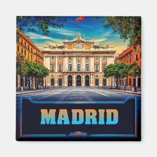 Aimant 🧲 Souvenir de vacances sur la skyline de Madrid E
