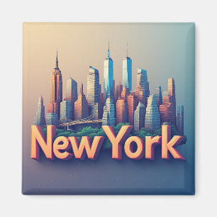 Aimant 🗽 Souvenir de voyage de la skyline de New York