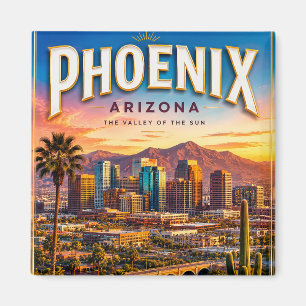 Aimant Souvenir de voyage du désert de Phoenix Arizona