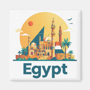 Aimant Souvenir de voyage en Égypte pour les explorateurs