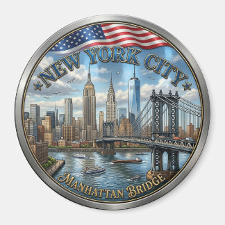 Aimant Souvenir du Pont de Manhattan de New York C
