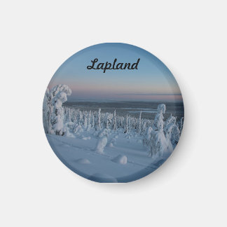 Aimant Souvenir Forêt enneigée de Laponie