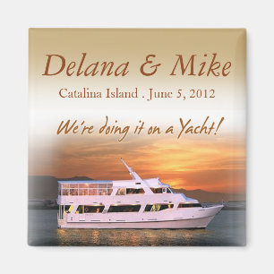 Aimant Souvenir nautique de faveur de mariage de