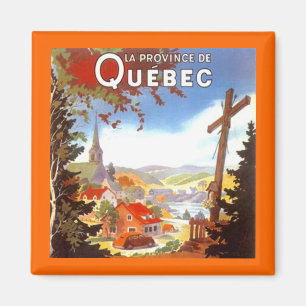 AIMANT SOUVENIR QUÉBEC CANADA DE VINTAGE VOYAGE DE ~