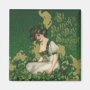 Aimant Souvenir vintage de la Saint-Patrick, jeune Irland