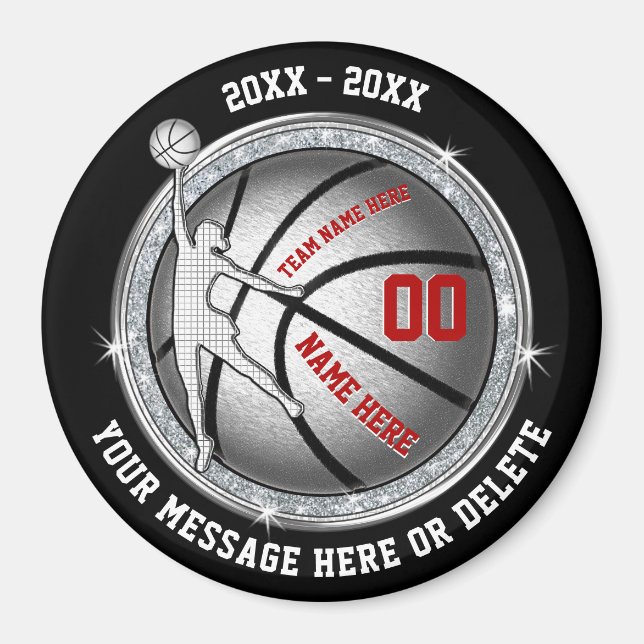 Aimant Souvenirs de basket-ball pas chers pour filles, No (Devant)