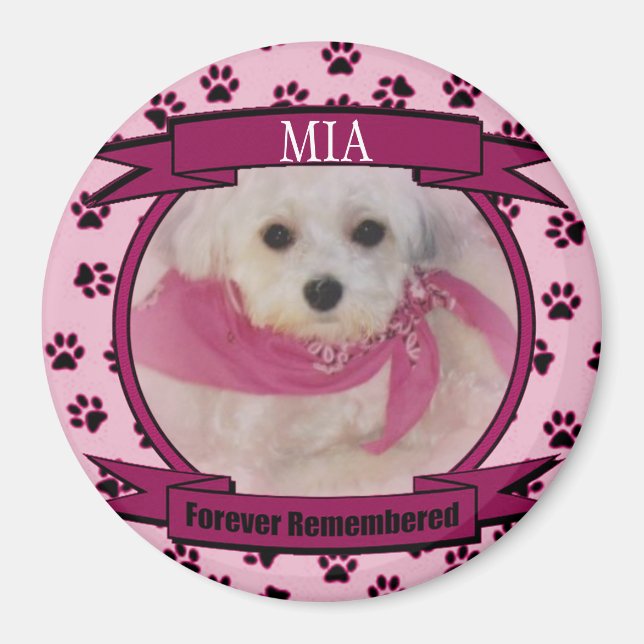 Aimant Souvenirs de chiens ou de chats pour toujours (Devant)