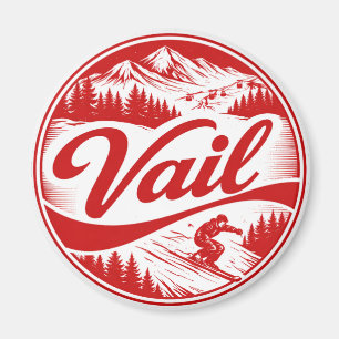 Aimant souvenirs de téléphérique extérieur vintage Vail C