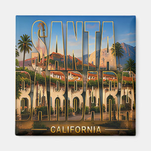 Aimant Souvenirs de voyage sur la côte de Santa Barbara e