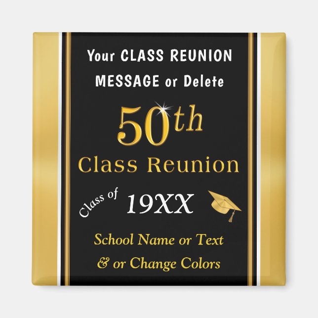 Aimant Souvenirs Retrouvailles Personnalisés 50ème Classe (Devant)