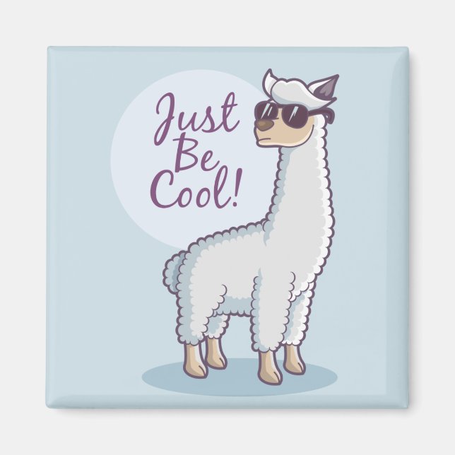 Aimant Soyez Cool Llama (Devant)