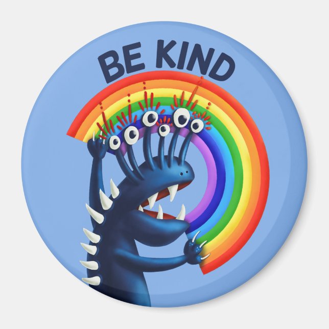 Aimant Soyez gentil Rainbow Cute Kindness (Devant)