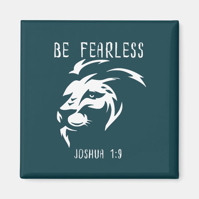 Aimant Soyez la foi chrétienne sans peur Joshua 1:9 (Devant)