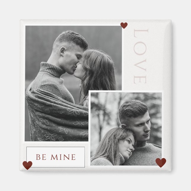 Aimant Soyez le mien Saint Valentin Couple Photo Love (Devant)