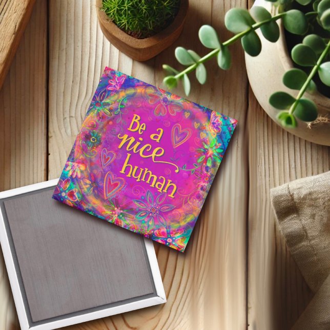 Aimant Soyez un homme gentil Inspirivé Violet (Créateur téléchargé)