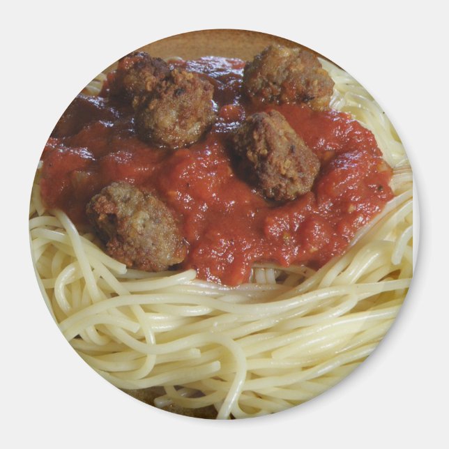 Aimant Spaghetti et boulettes de viande Réfrigérateur de  (Devant)